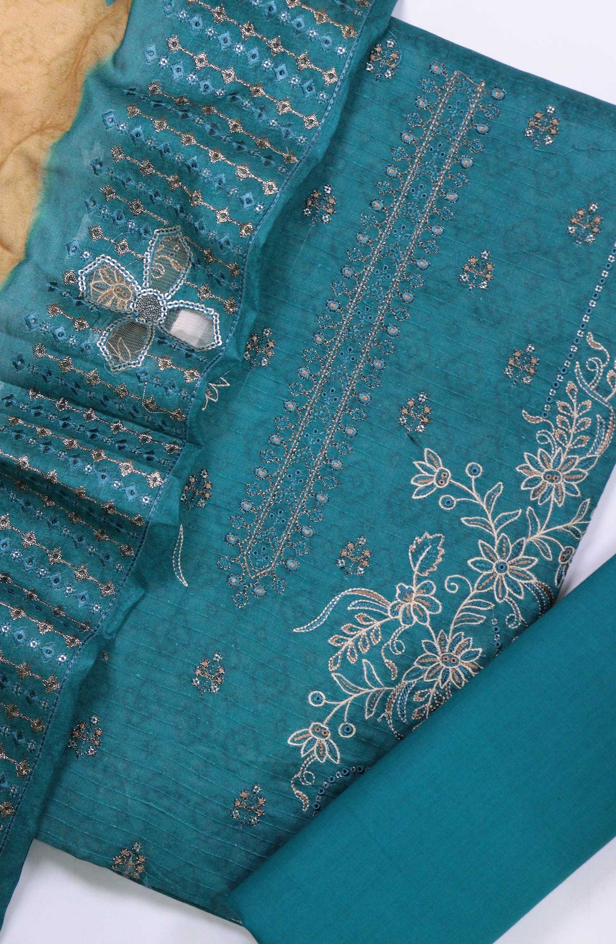 Bana Dora by Amna Khadija Embroidered Lawn Unstitched 3 Piece - D-03 - AM25BDV4 - Dark Green - Summer Collection