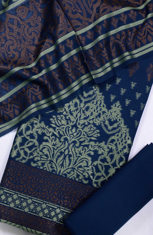 Chashni by Amna Khadija Printed Lawn Unstitched 3 Piece - D-03 - AM25CL - Dark Blue - Summer Collection