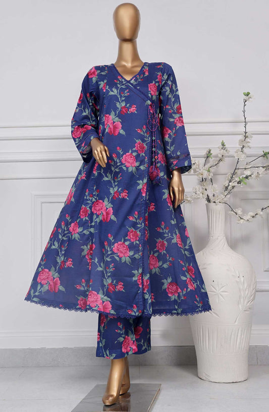 Sadabahar Printed Lawn Stitched 2 Piece Suit D-03 SD25SP Blue - Summer Collection
