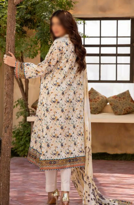 Mahees Printed Chikiankari Lawn Collection 2024 - Design 03