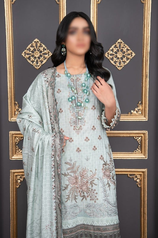 Design 03 Pastels by Sobia Digital Printed and Embroidered linen Collection