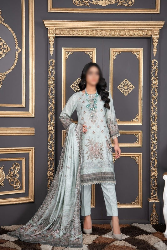 Design 03 Pastels by Sobia Digital Printed and Embroidered linen Collection