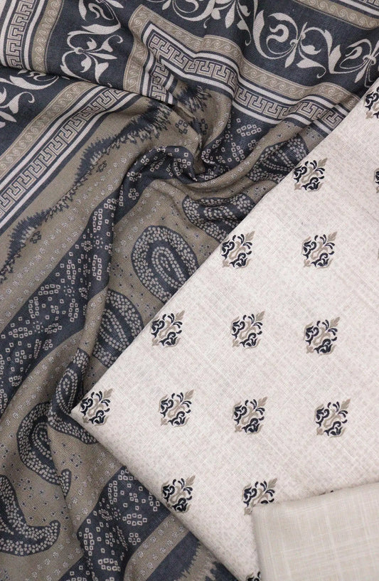 Falak Printed and Embroidered Khaddar Collection - Design 03