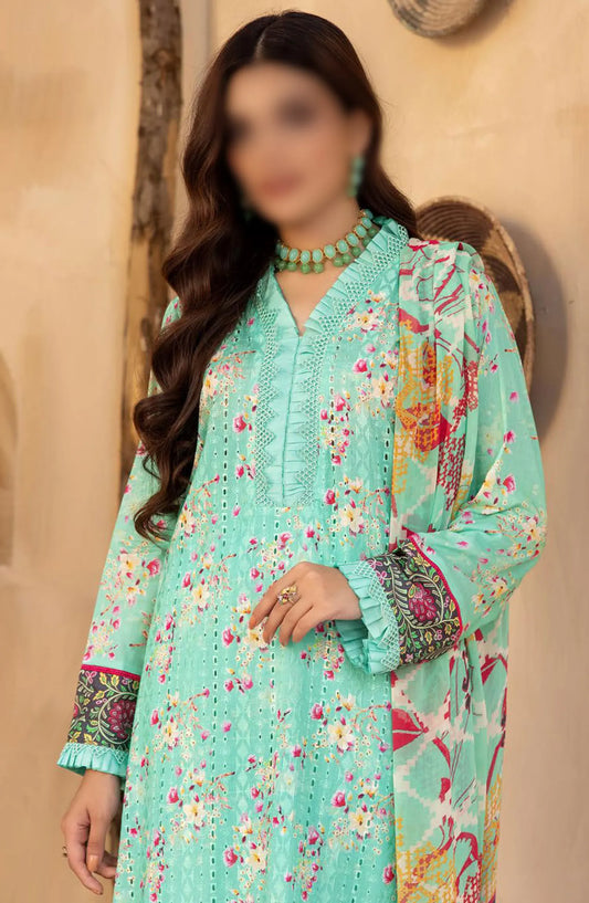 Mahees Printed Chikiankari Lawn Collection 2024 - Design 04
