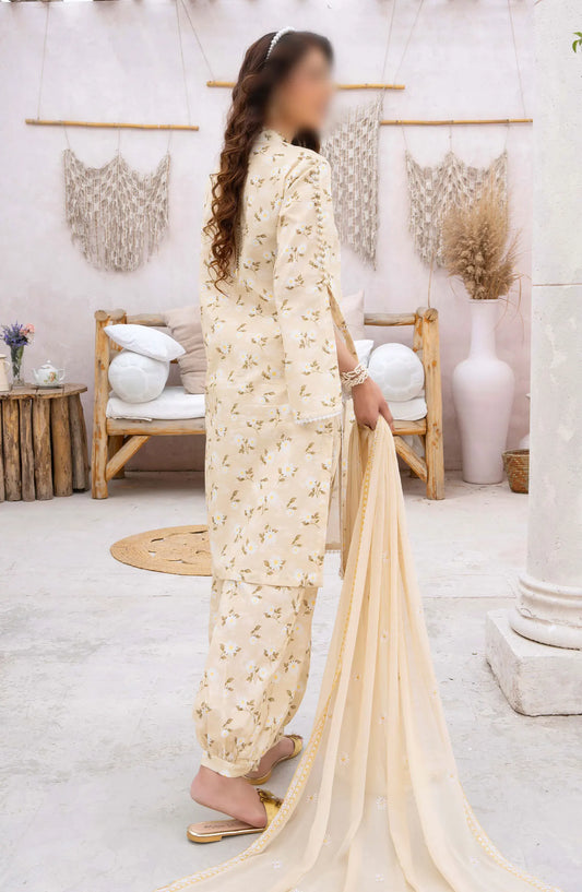 Gardenia Vol 03 Embroidered Print Lawn Collection By Humdum - Design 04