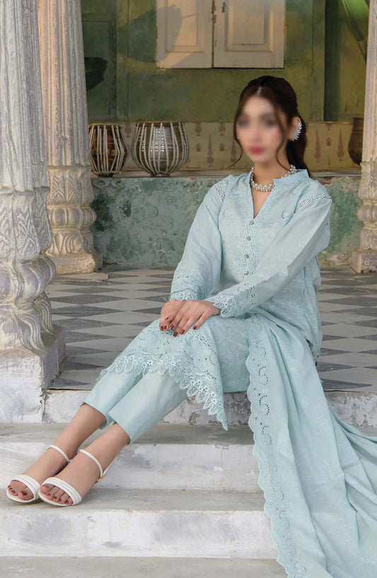 Meraki Exclusive Chikankari Embroidered Lawn Collection 2024 - Design 04