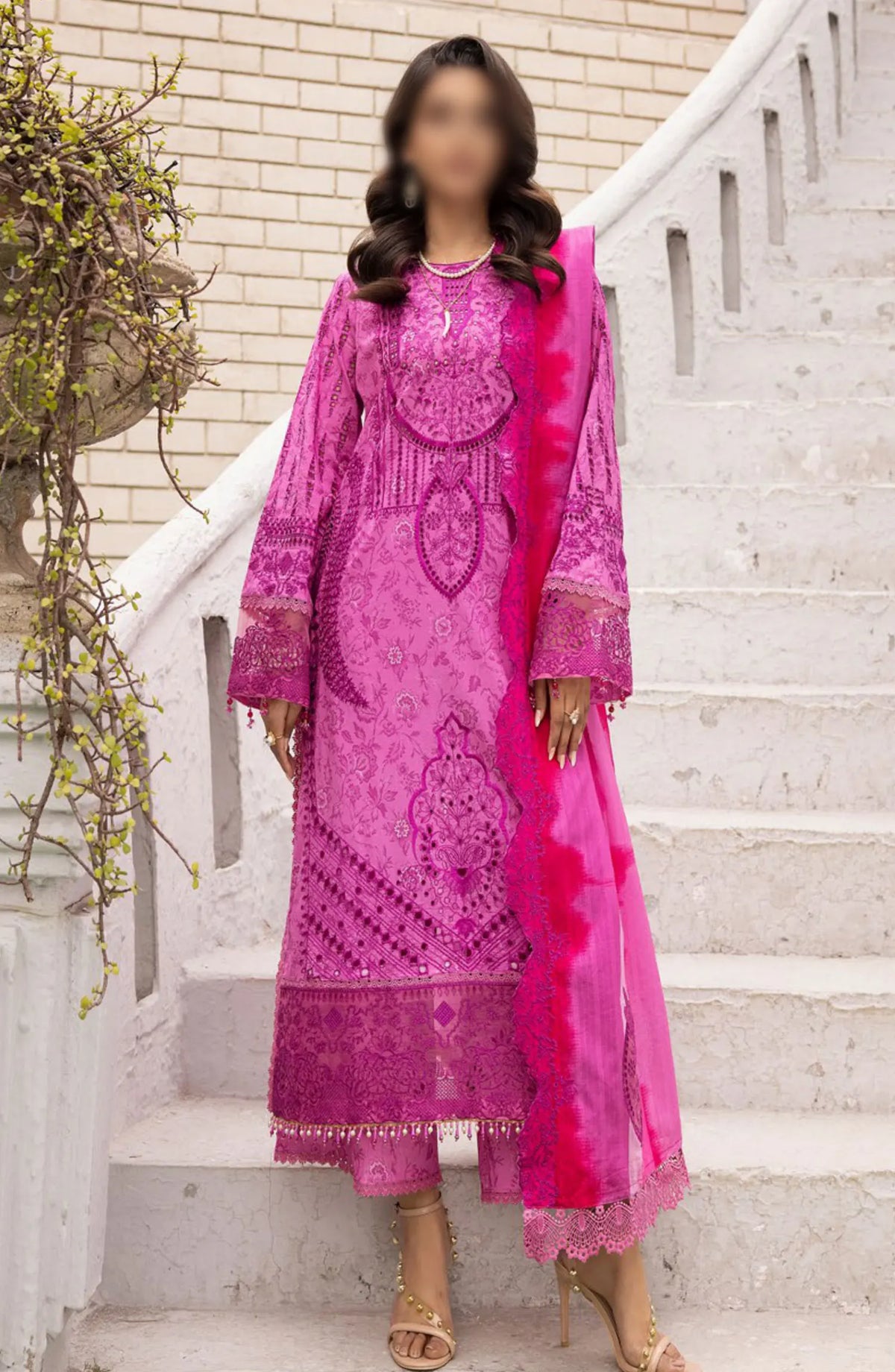 Minha Florum Luxury Lawn Collection 2024 - Design 04