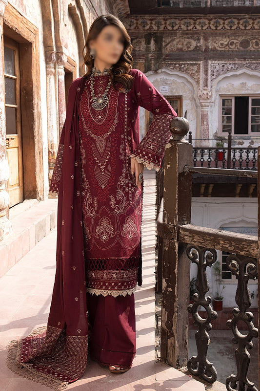 Vasal Embroidered Peach Leather Collection 2023 - HC - Design 04