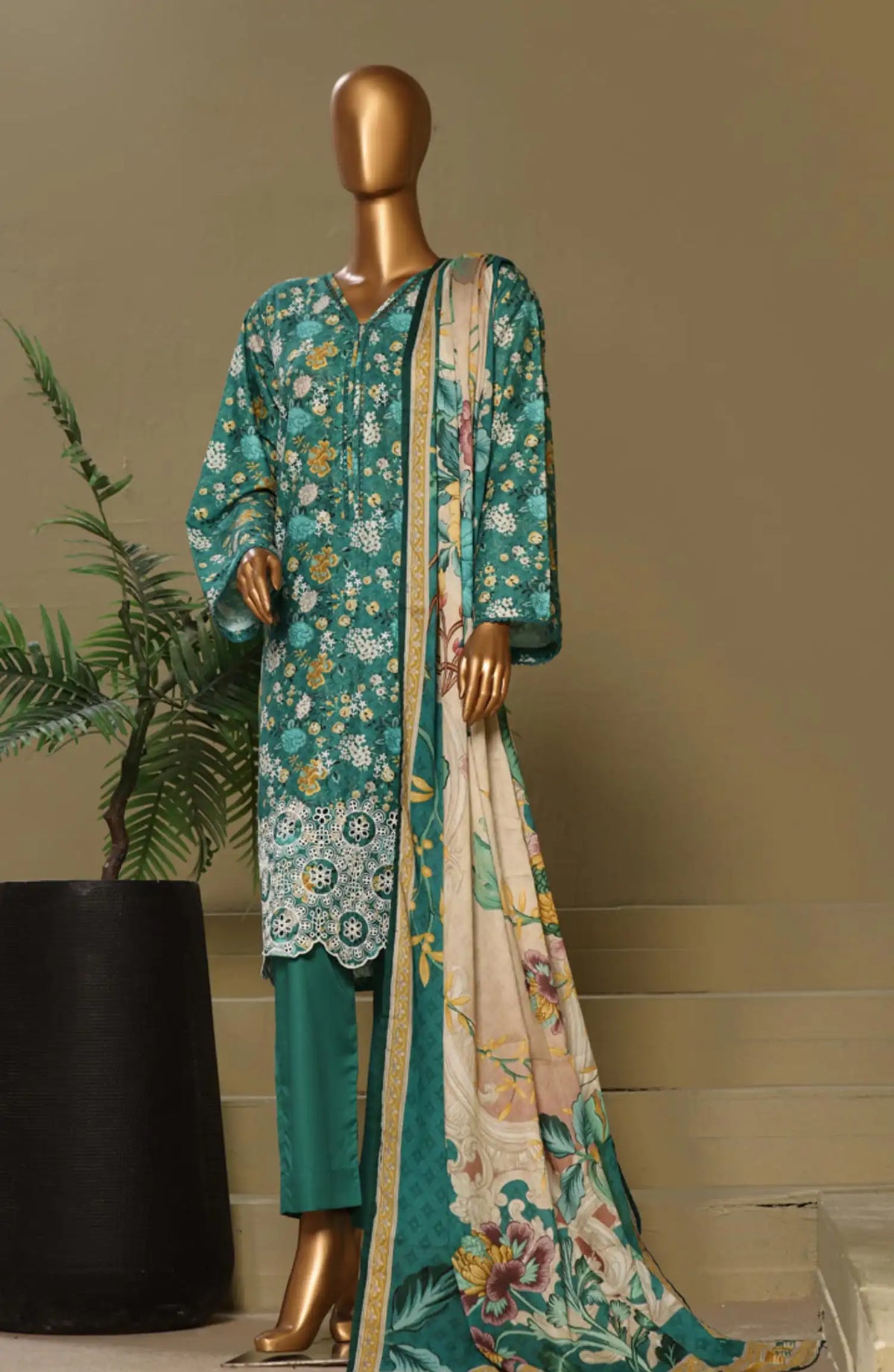 BIN SAEED Exclusive Cotton Chikankari 3 Piece Vol 1 - Design 04
