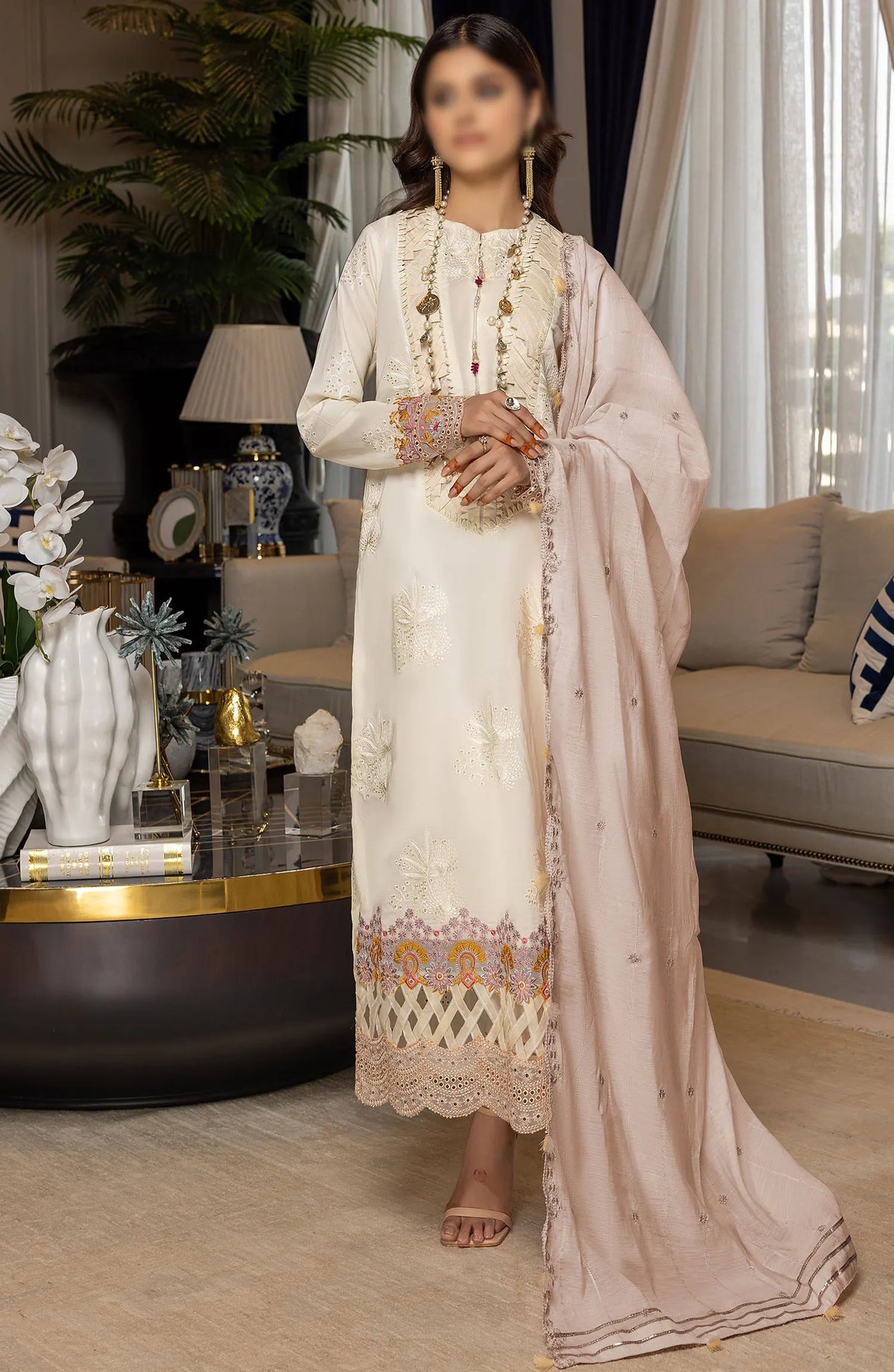 Charlotte Embroidered Chikankari Lawn Collection 2024 - Design 04