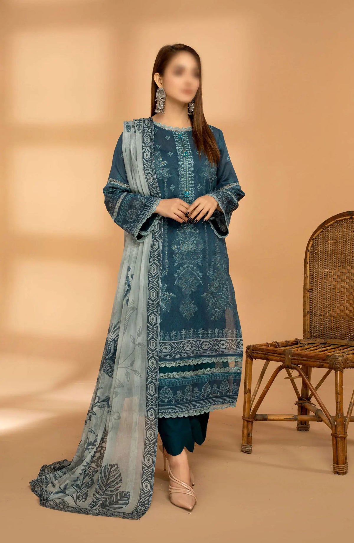 Jasmine Digital Print and Emb Lawn Collection Vol 01 - Design 04