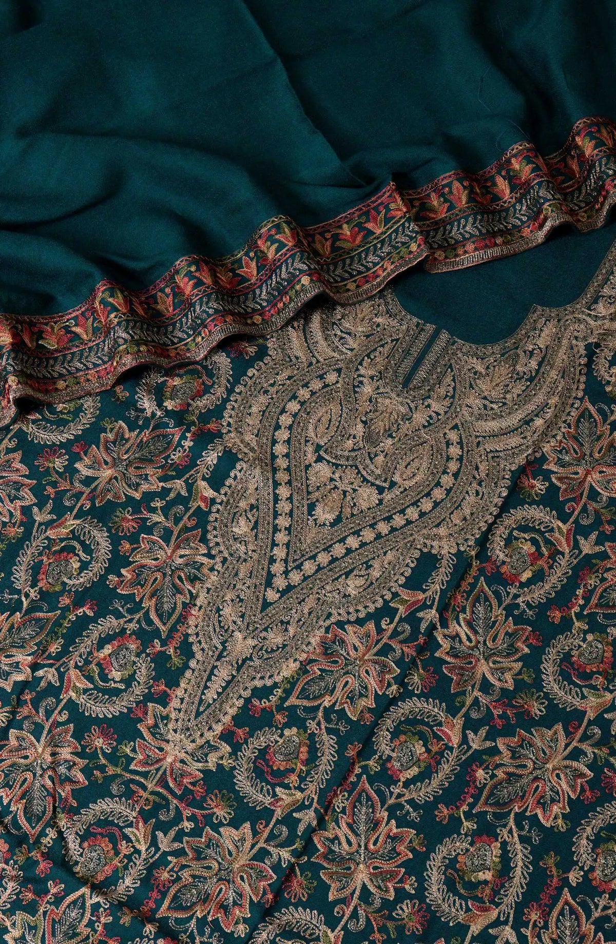 Black Rose Embroidered Leather Peach Collection - Design 04