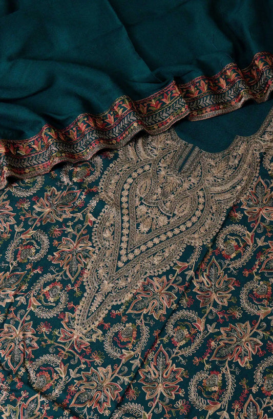 Black Rose Embroidered Leather Peach Collection - Design 04