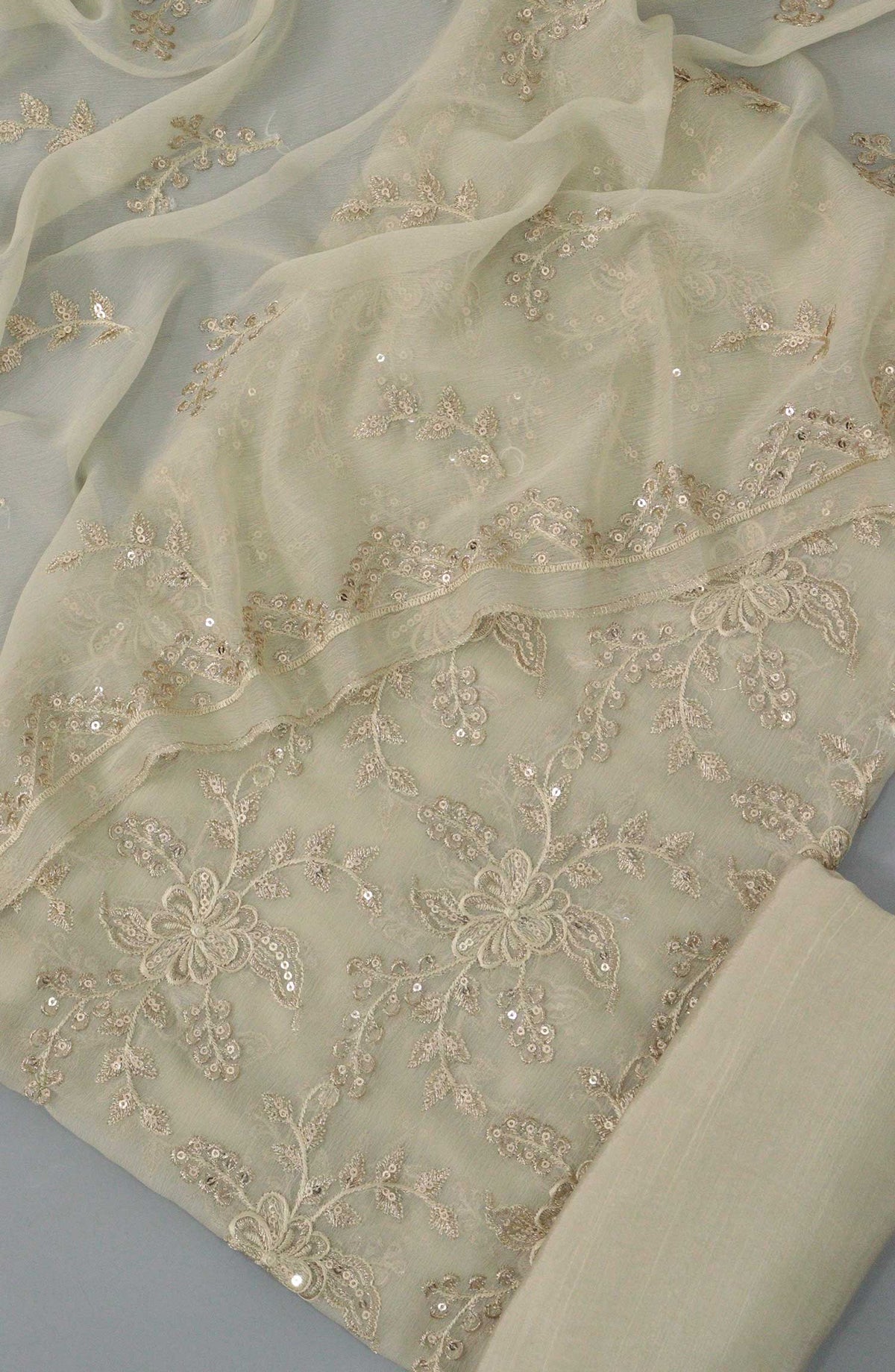 Crinklezza Unstitched Exclusive Chiffon Collection Vol 08 by Amna Khadija - Design 05