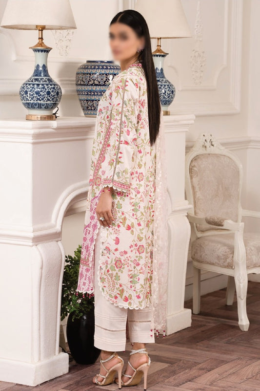 AL ZOHAIB Sunshine Bloom Bamber Chikankari Dupatta Collection - Design 05