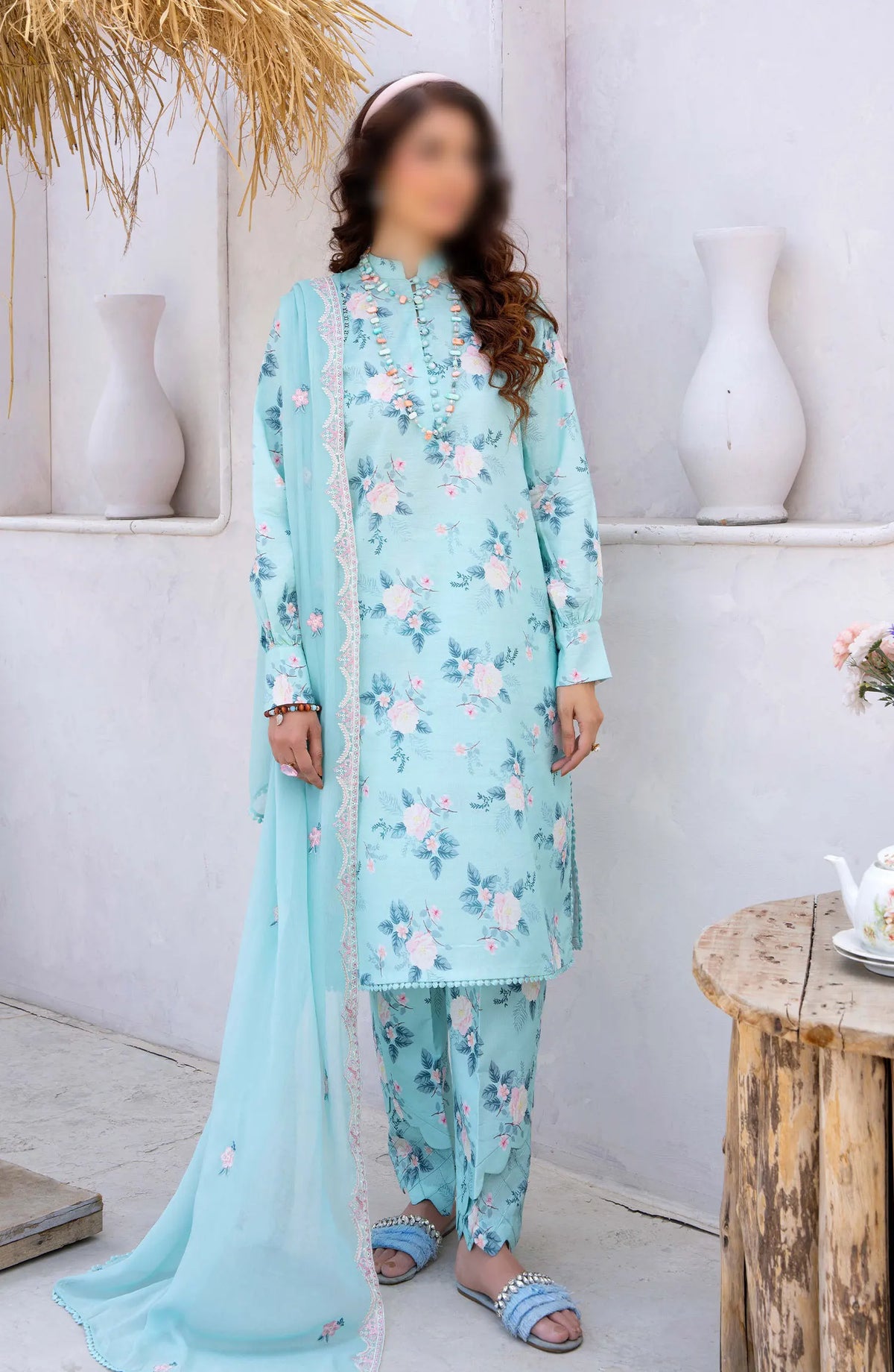 Gardenia Vol 03 Embroidered Print Lawn Collection By Humdum - Design 05
