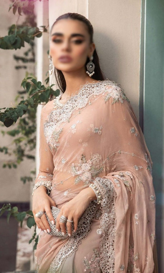Design 05 Maria B Unstitched Chiffon Collection 2023
