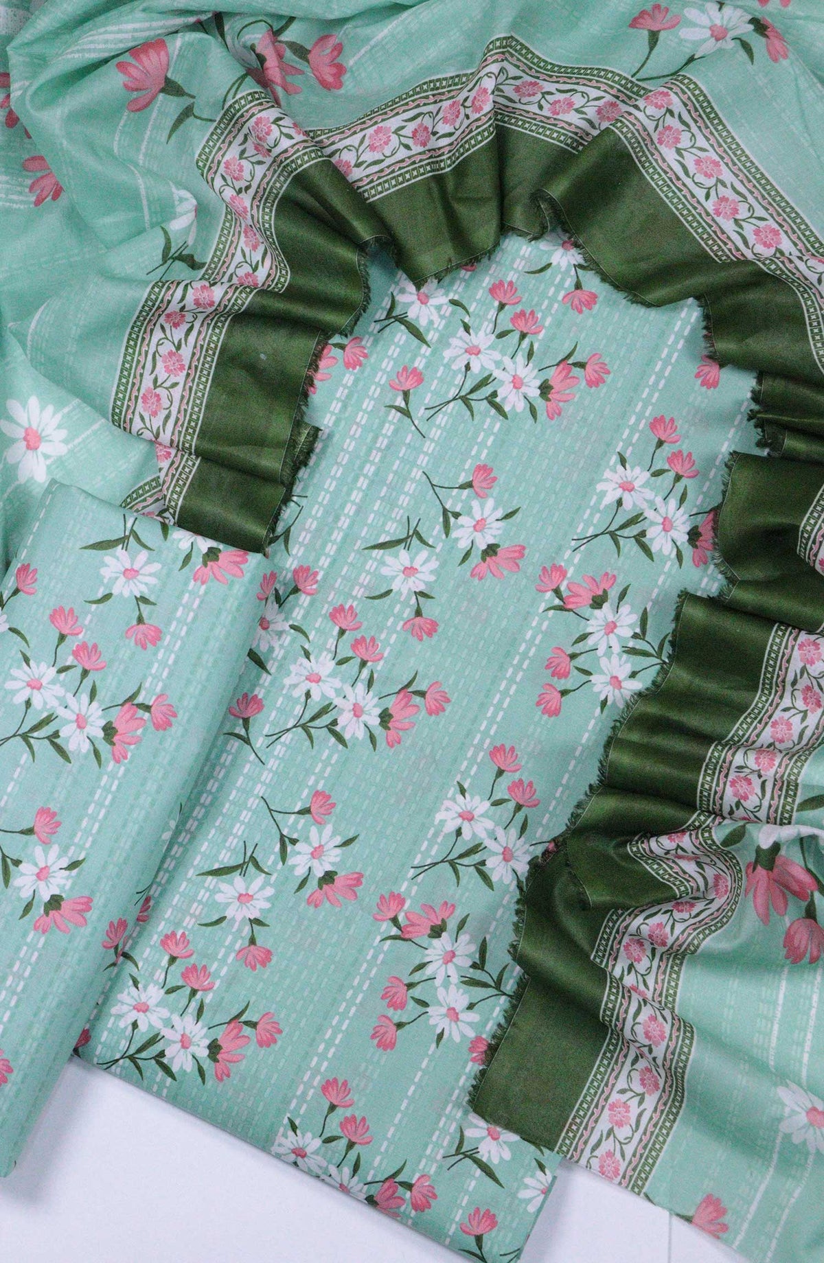 Bin Saeed Printed Lawn Unstitched 3 Piece - D-05 - BS25L - Light Blue - Summer Collection