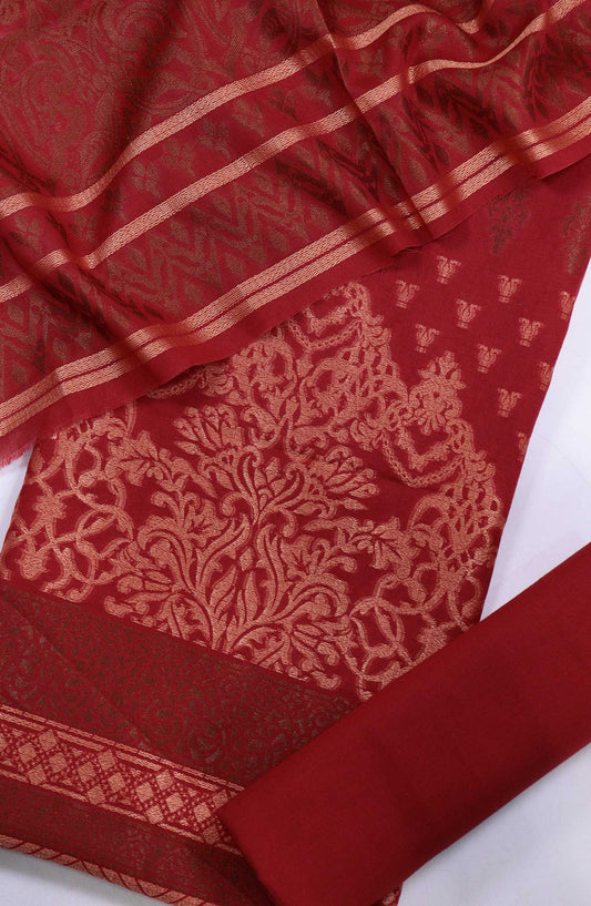 Chashni by Amna Khadija Printed Lawn Unstitched 3 Piece - D-05 - AM25CL - Red - Summer Collection