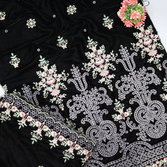 Signature Chapter 03 Unstitched Luxury Embroidered Velvet Series - Design 05
