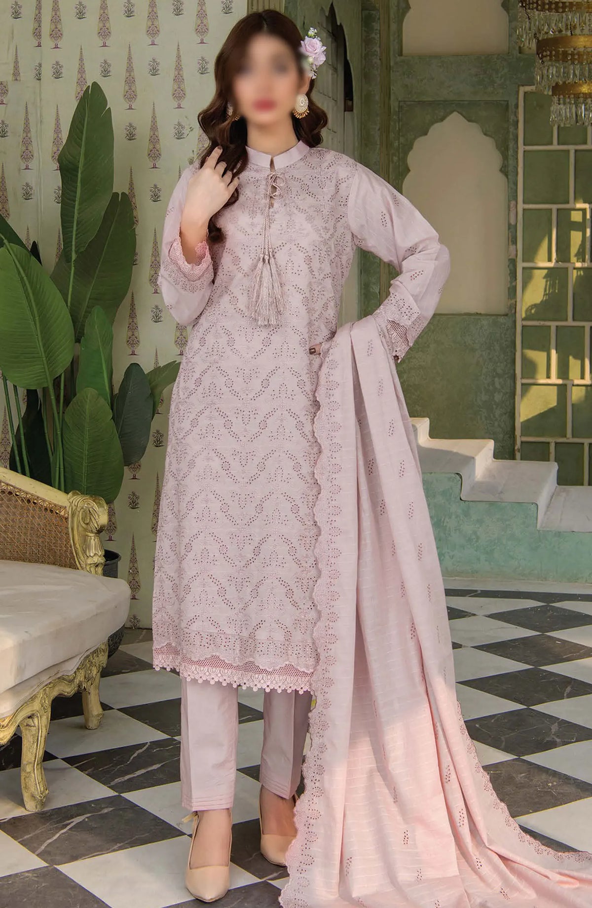 Meraki Exclusive Chikankari Embroidered Lawn Collection 2024 - Design 05