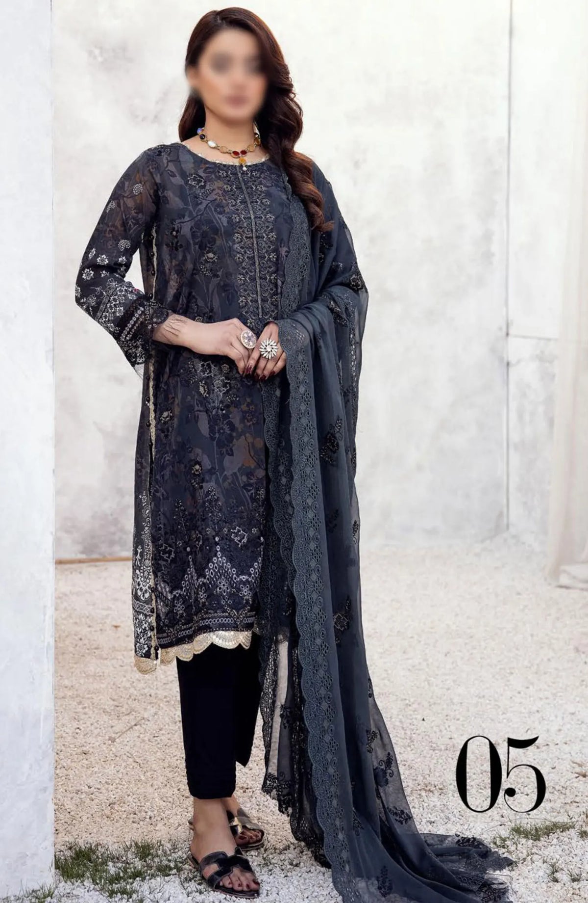 Bunai Printed Swiss Voile Collection 2024 - Design 05