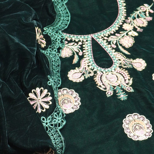Velveto Festive Edits Unstitched Luxury Embroidered Velvet Series - Design 05