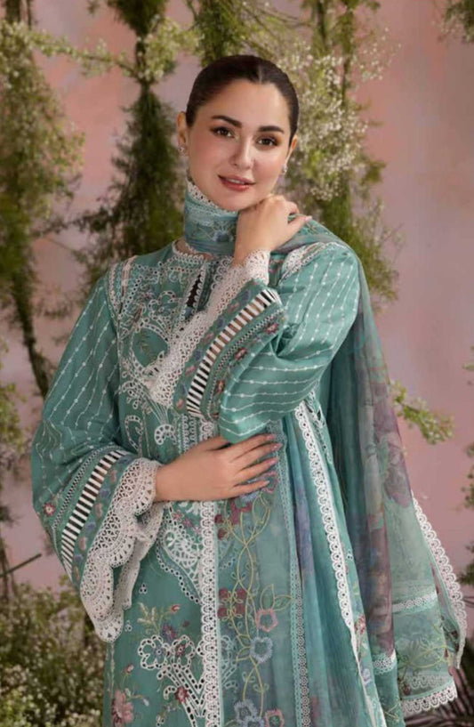 Sobia Nazir Embroidered Unstitched 3 Piece Suit - D-05 B - SBN25LL - Blue - Summer Collection