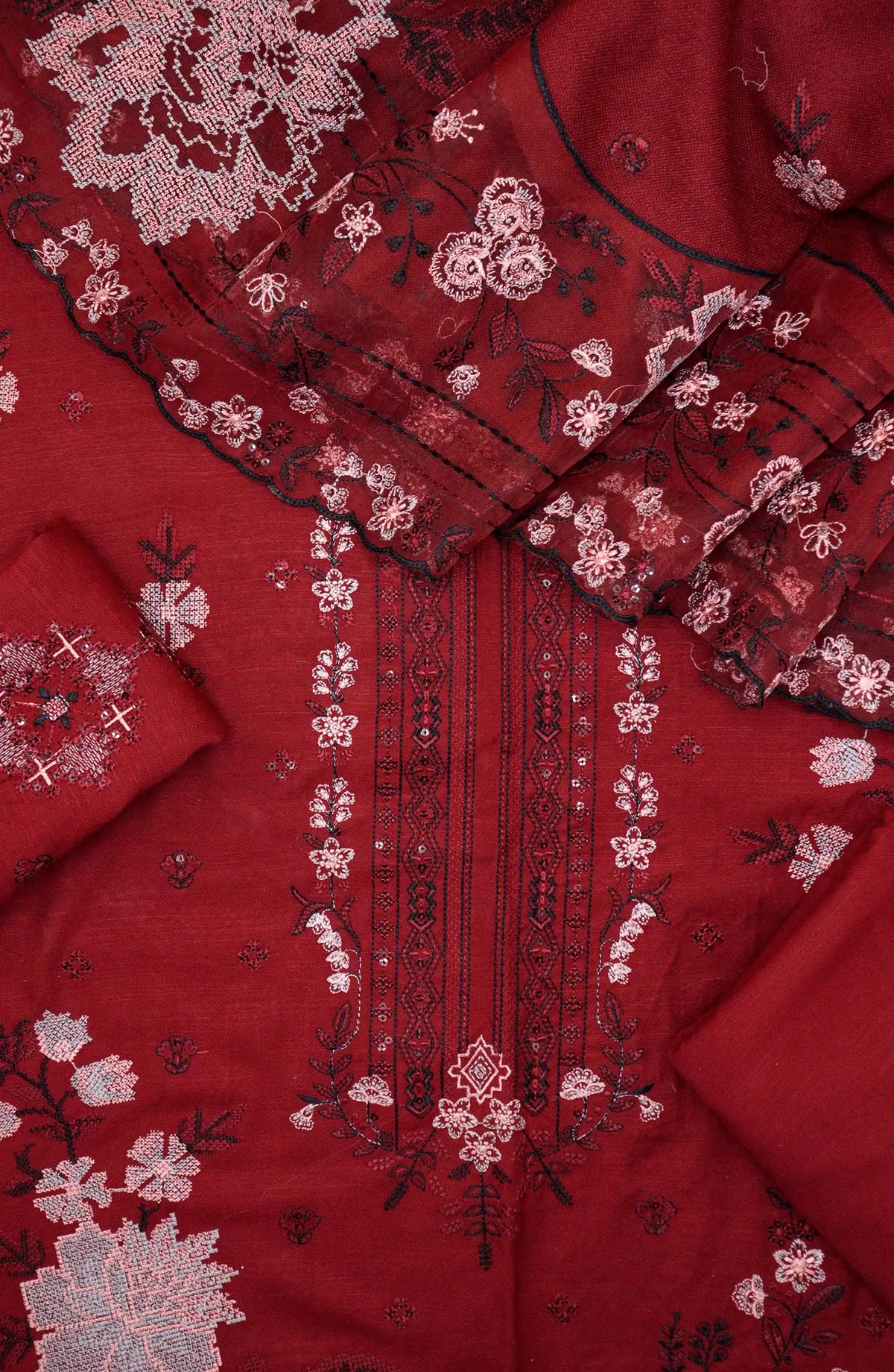 Gul E Lala Emb Winter Slub Shirt with Emb Wool Shawl Collection - Design 05