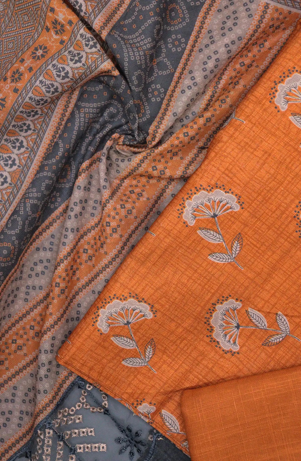 Falak Printed and Embroidered Khaddar Collection - Design 05