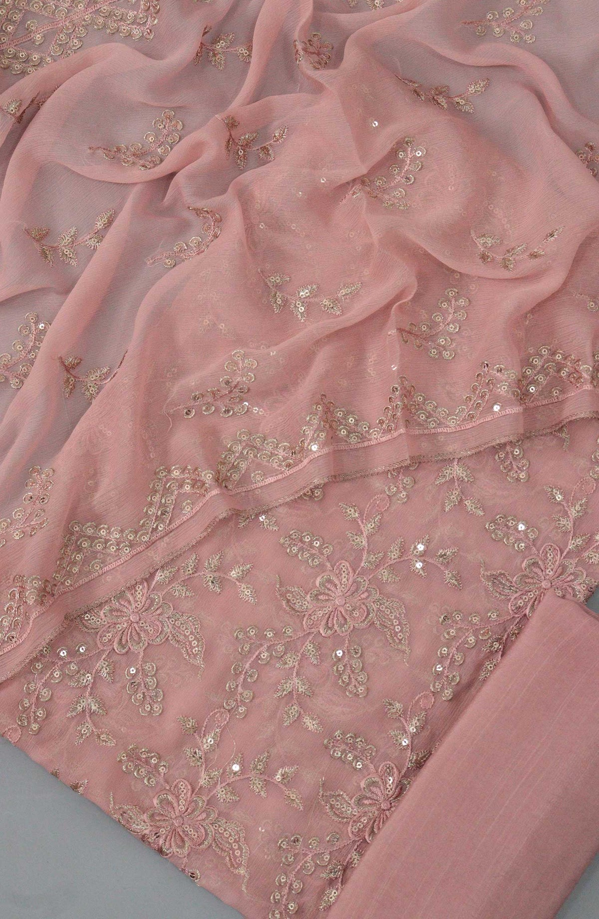 Crinklezza Unstitched Exclusive Chiffon Collection Vol 08 by Amna Khadija - Design 06