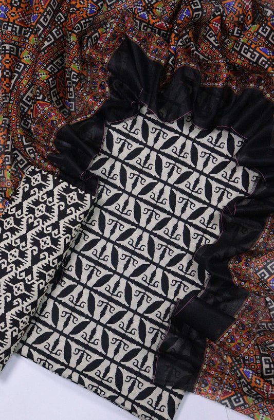 Bin Saeed Printed Lawn Unstitched 3 Piece - D-06 - BS25L - Black - Summer Collection