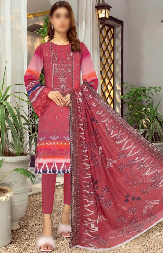 Mahay Janan Digital Printed Embroidered Viscose Collection - Design 06