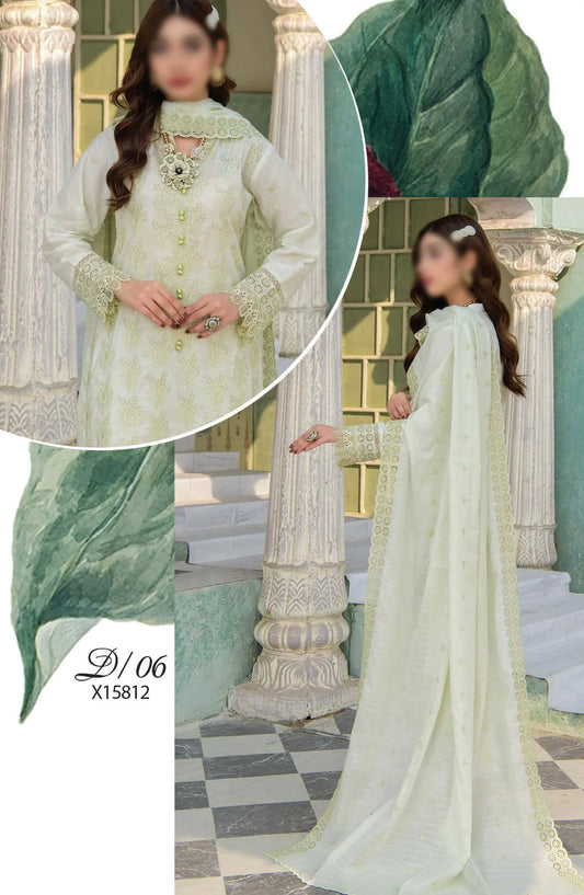 Meraki Exclusive Chikankari Embroidered Lawn Collection 2024 - Design 06
