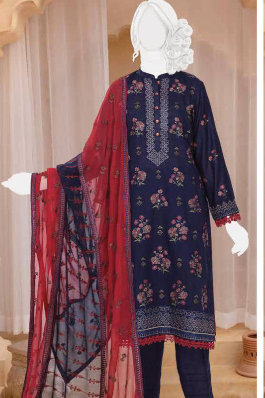 Romansiah Premium Karandi Series with Crinckle Dupatta Collection - Design 06