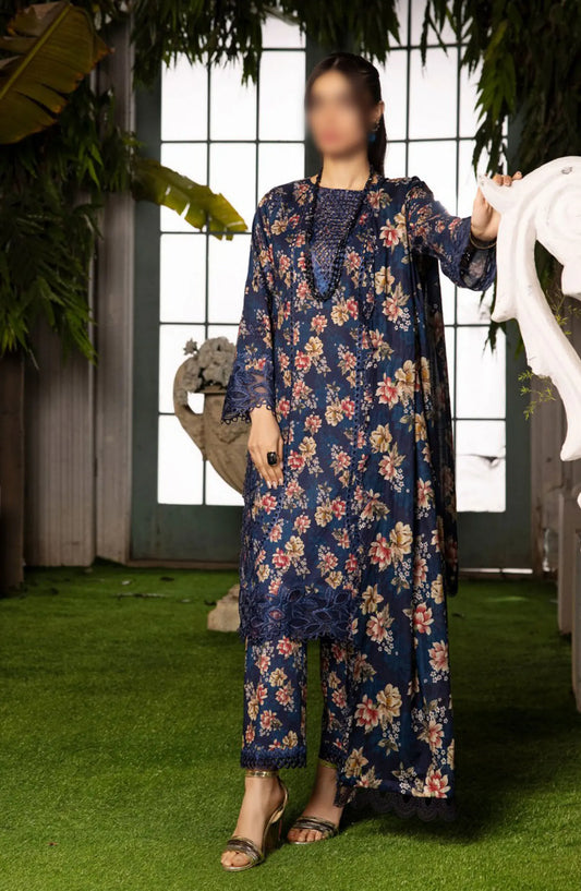 Minha Florum Luxury Lawn Collection 2024 - Design 06