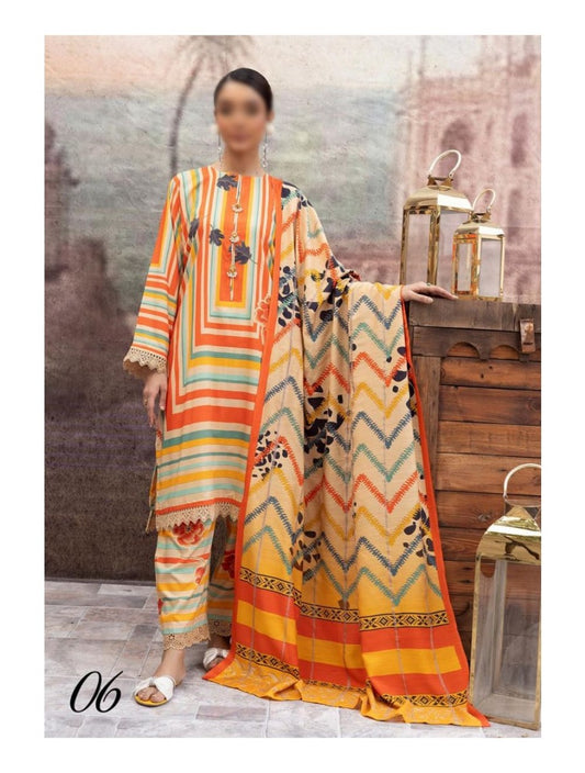 Design 06 Uraan By Zara Meer Printed Doriya Staple Collection Vol 10