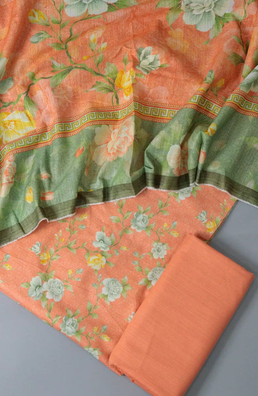Bin Saeed Unstitch Digital Printed Khaddar Collection - Design 06