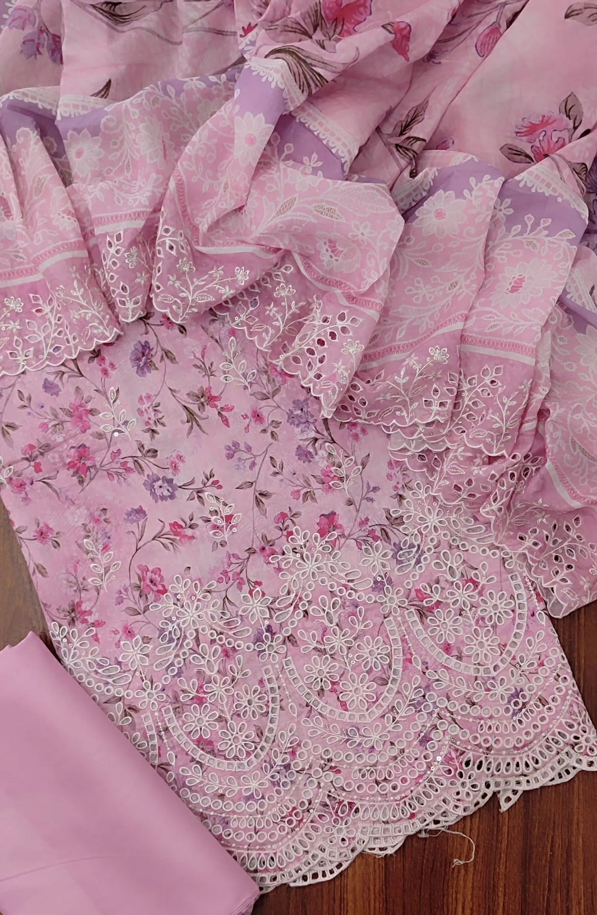 Bin Saeed Unstitch Embroidered Cambric Cotton Collection - Design 06
