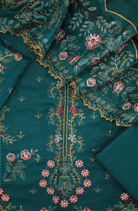 Gul E Lala Emb Winter Slub Shirt with Emb Wool Shawl Collection - Design 06