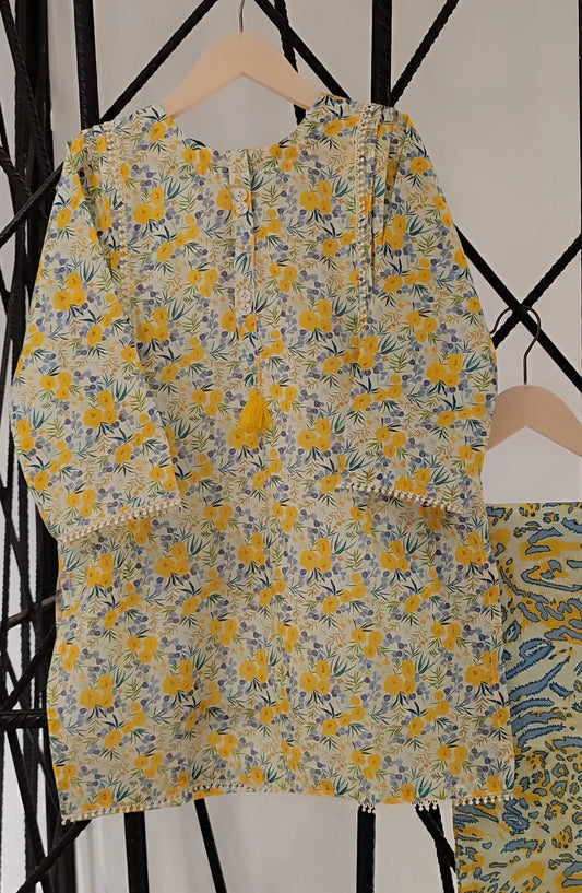 Amna Khadija Kids Stitch Printed Co Ords 2 Pcs Collection - Design 06