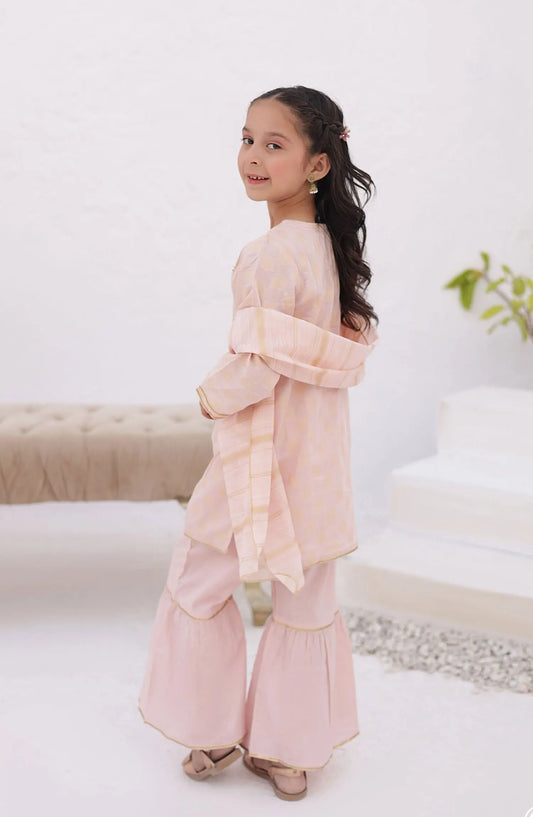 Ronaq Fancy Jacquard Stitched Collection - Design 06 (K) Pink