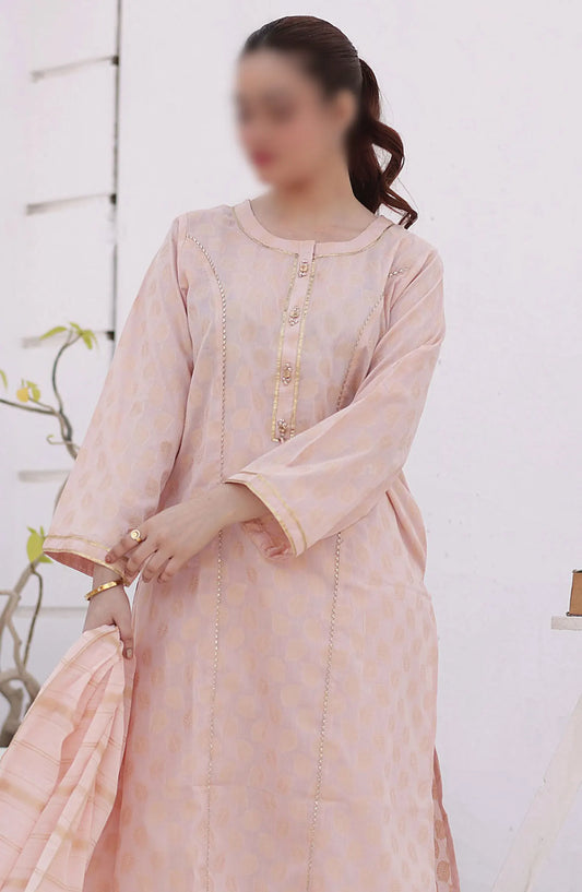 Ronaq Fancy Jacquard Stitched Collection - Design 06 (M) Pink