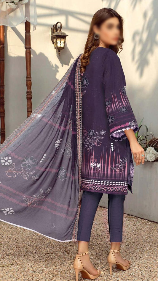 Mahay Janan Digital Printed Embroidered Viscose Collection - Design 07