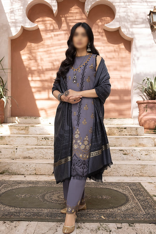 Elak Khaddar Embroidered Collection 2023 - HC -EKEC - Design 07