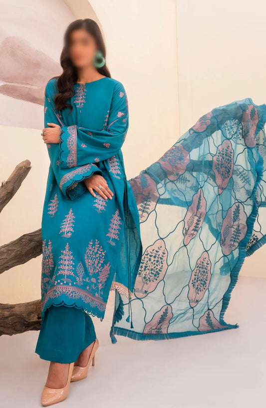 Arzu Unstitched Luxury Lawn Collection 2024 By Humdum - Design 07