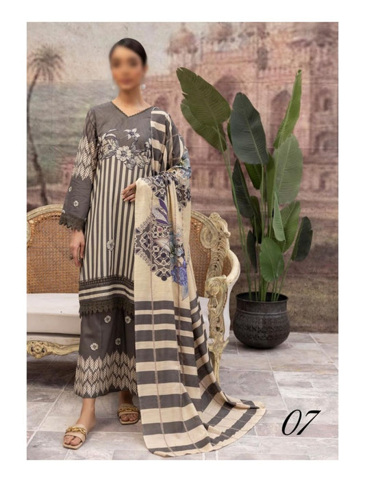 Design 07 Uraan By Zara Meer Printed Doriya Staple Collection Vol 10