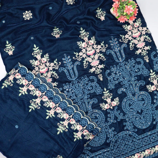 Signature Chapter 03 Unstitched Luxury Embroidered Velvet Series - Design 07