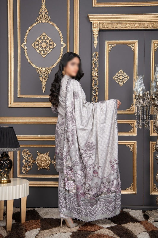 Design 07 Pastels by Sobia Digital Printed and Embroidered linen Collection