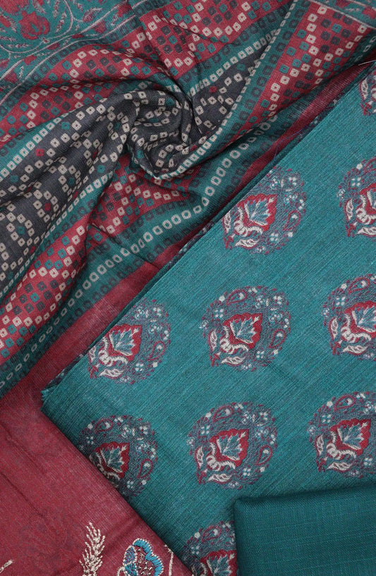 Falak Printed and Embroidered Khaddar Collection - Design 07